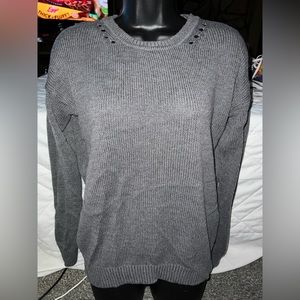 One Grey Day Los Angeles Key Hole Wool Blend Sweater